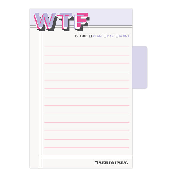 Knock Knock WTF Sticky Notes / Sticky Tabs Notepad - Knock Knock Stuff SKU 