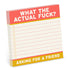 Knock Knock Actual Fuck Large Sticky Notes (4 x 4-inches) Adhesive Paper Notepad - Knock Knock Stuff SKU 12745