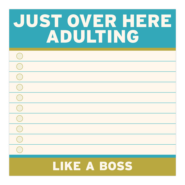 Knock Knock Adulting Large Sticky Notes (4 x 4-inches)
