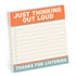 Knock Knock Thinking Out Loud Large Sticky Notes (4 x 4-inches) Adhesive Paper Notepad - Knock Knock Stuff SKU 12748