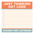 Knock Knock Thinking Out Loud Large Sticky Notes (4 x 4-inches) - Knock Knock Stuff SKU 