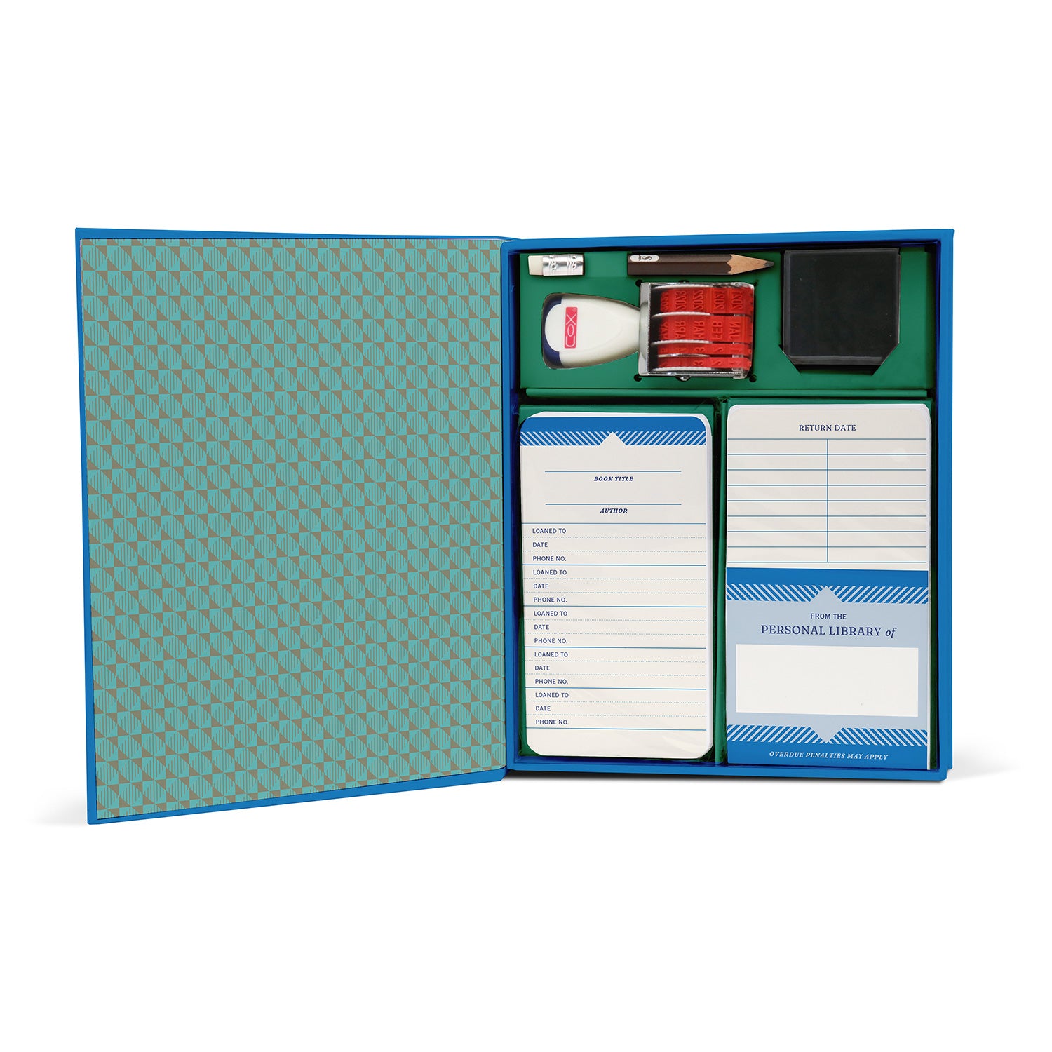  Knock Knock Self-Help Edition Personal Library Kit & Gift for  Book Lovers - Card Catalog Checkout Cards, Bookplates, Date Stamp & Inkpad  6 x 7.5 x 1.25 inches : Office Products
