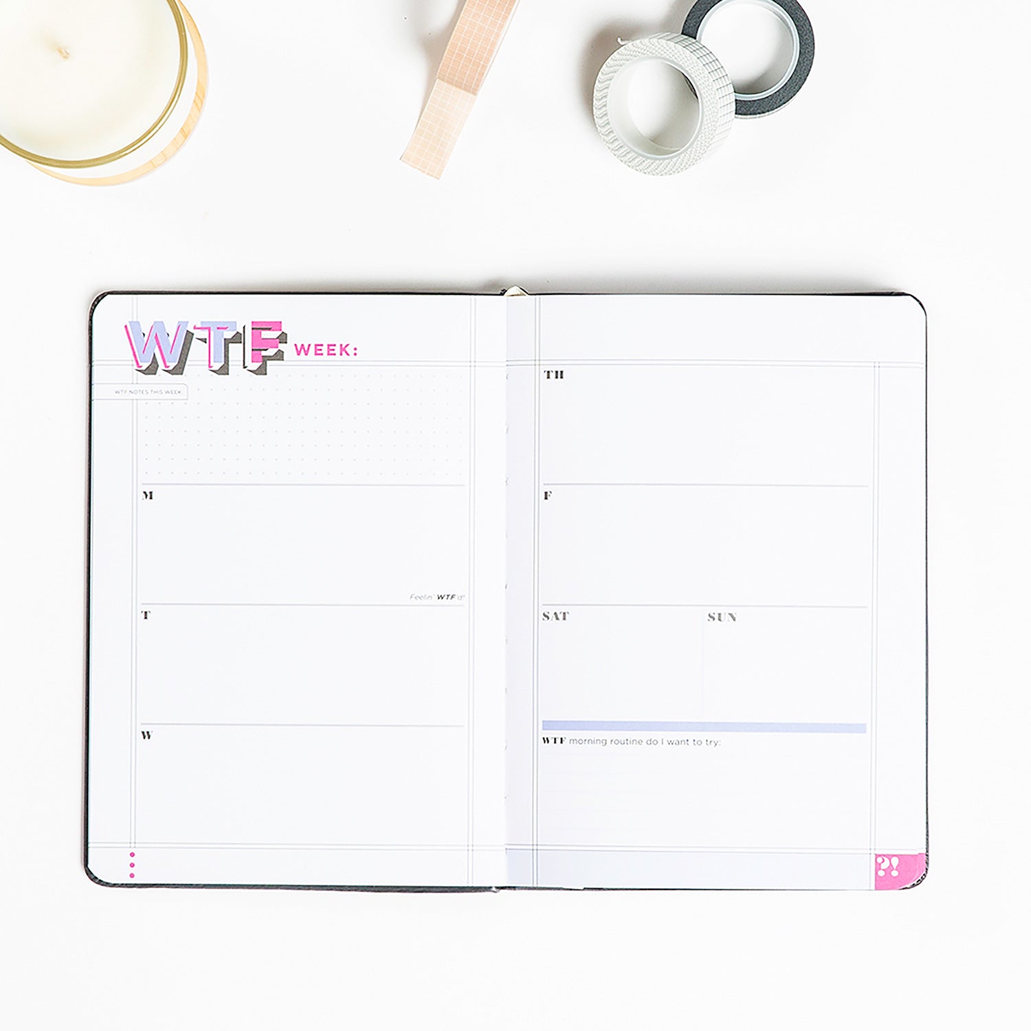 Knock Knock WTF Undated Planner & Weekly Agenda Notebook - Knock Knock Stuff SKU 