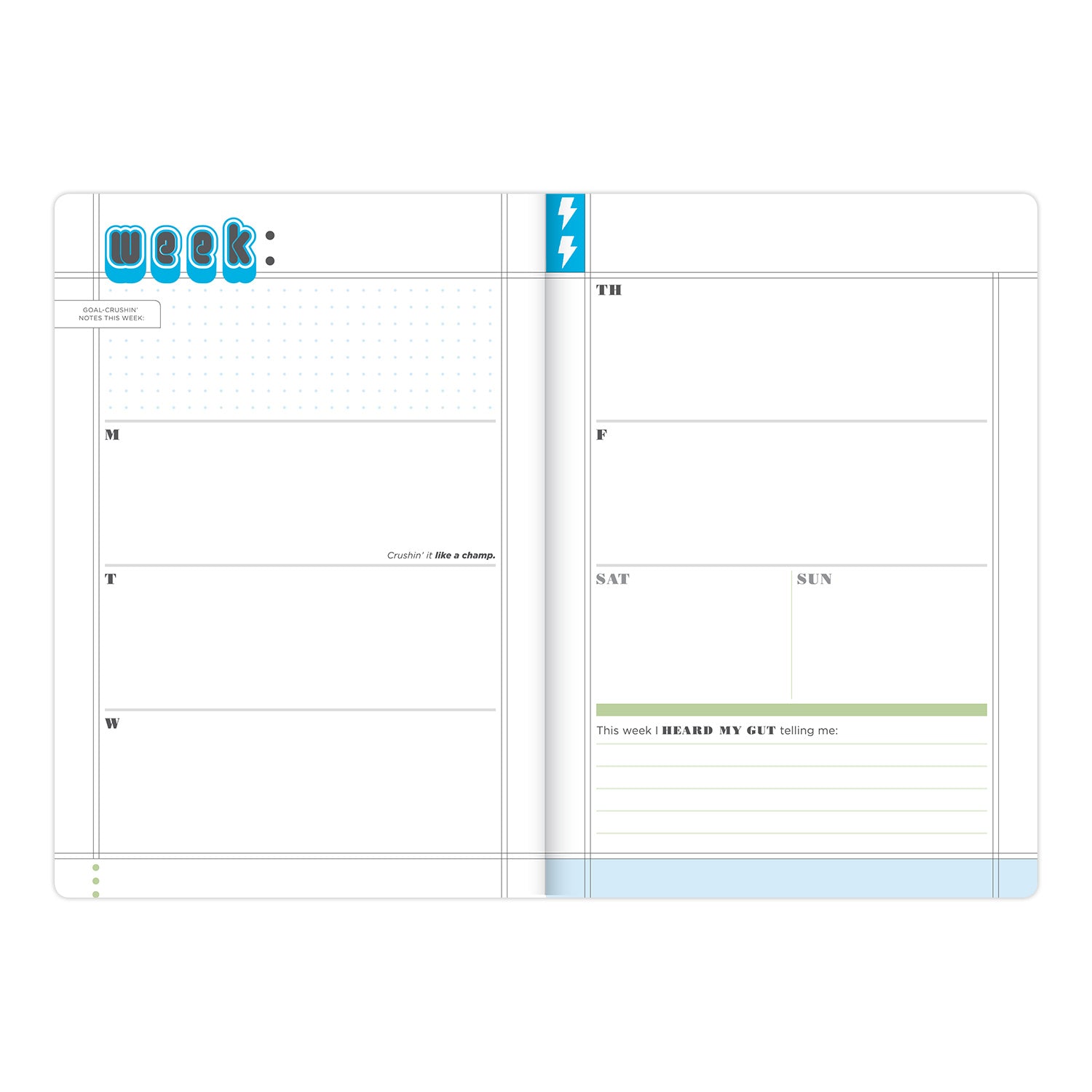 Knock Knock Crush Those Goals Undated Planner & Weekly Agenda Notebook - Knock Knock Stuff SKU 