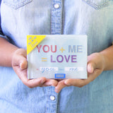 Knock Knock You + Me = Love Fill in the Love® Book - Knock Knock Stuff SKU 