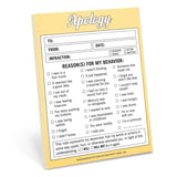 Knock Knock Apology Nifty Notes Paper Notepad - Knock Knock Stuff SKU 12060