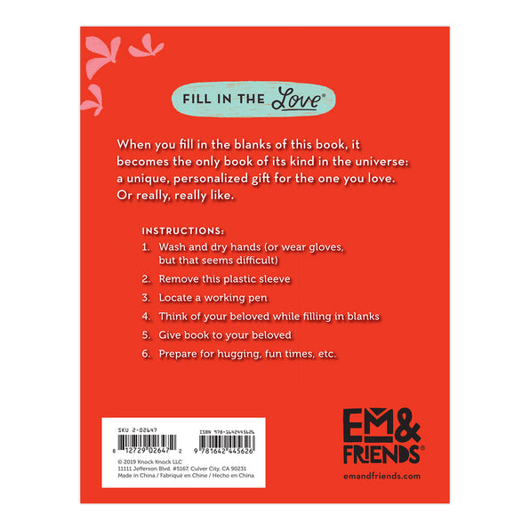 Em & Friends About You Fill in the Love® Book