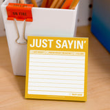 Knock Knock Just Sayin' Sticky Notes - Knock Knock Stuff SKU 