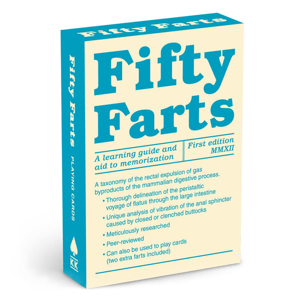 Knock Knock Fifty Farts Card Deck Funny Playing Cards - Knock Knock Stuff SKU 10124