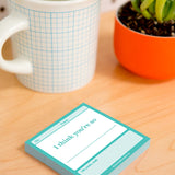 Knock Knock I Think You're So . . . Fill in the Love® Sticky Notes - Knock Knock Stuff SKU 