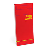 Knock Knock 7 Days a Week Planner (Red) Paper Notepad - Knock Knock Stuff SKU 50237