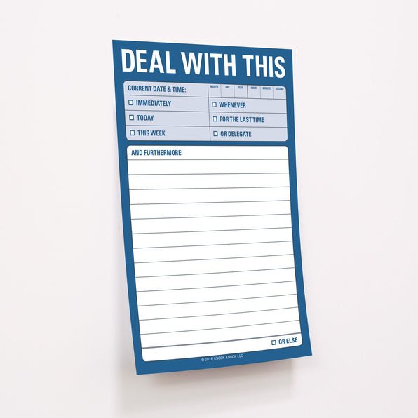 Knock Knock Deal With This Great Big Sticky Notes - Knock Knock Stuff SKU 