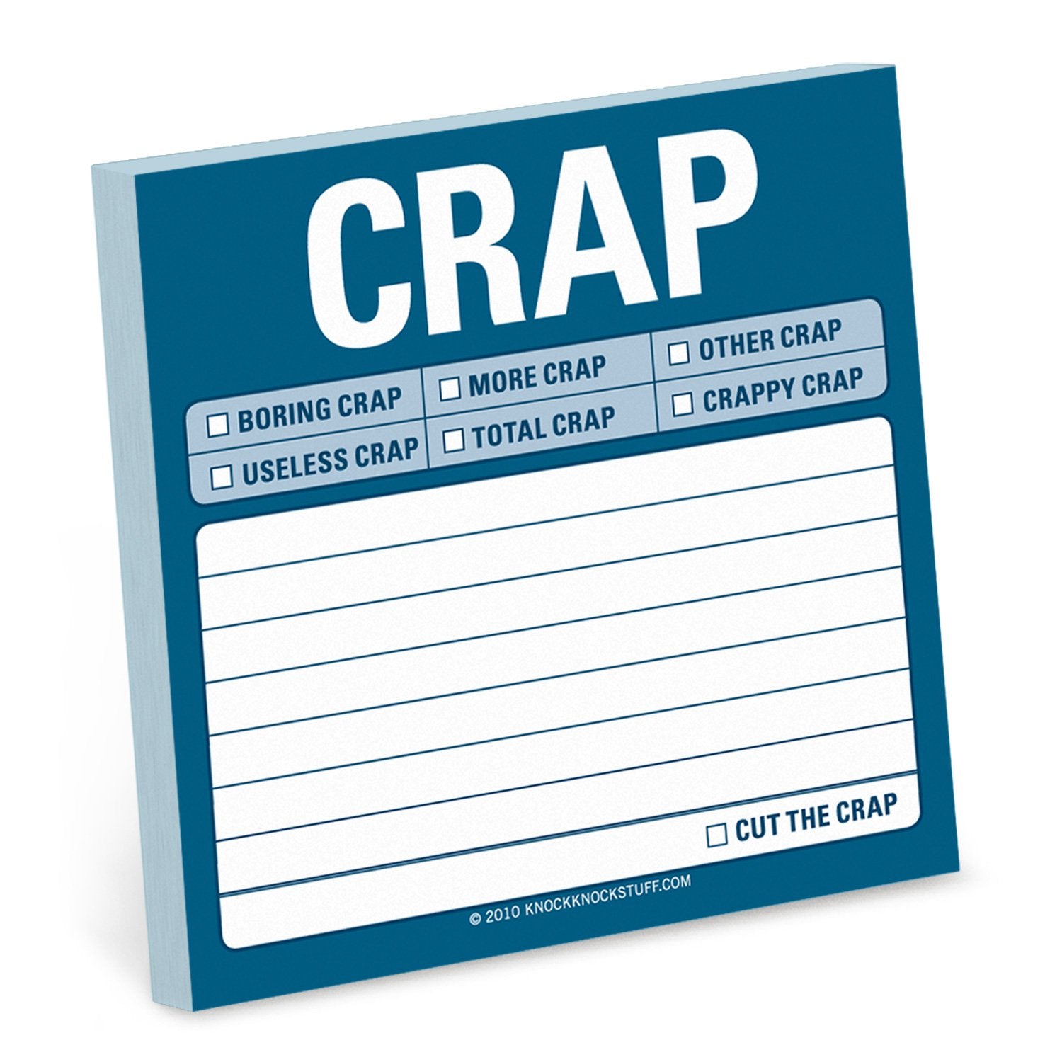 Knock Knock Crap Sticky Notes Adhesive Paper Notepad - Knock Knock Stuff SKU 12436