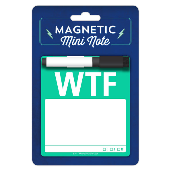 Knock Knock WTF Magnetic Mini Note - Knock Knock Stuff SKU 