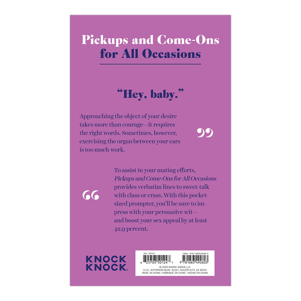 Knock Knock Pickups & Come-Ons Lines for All Occasions: Paperback Edition - Knock Knock Stuff SKU 