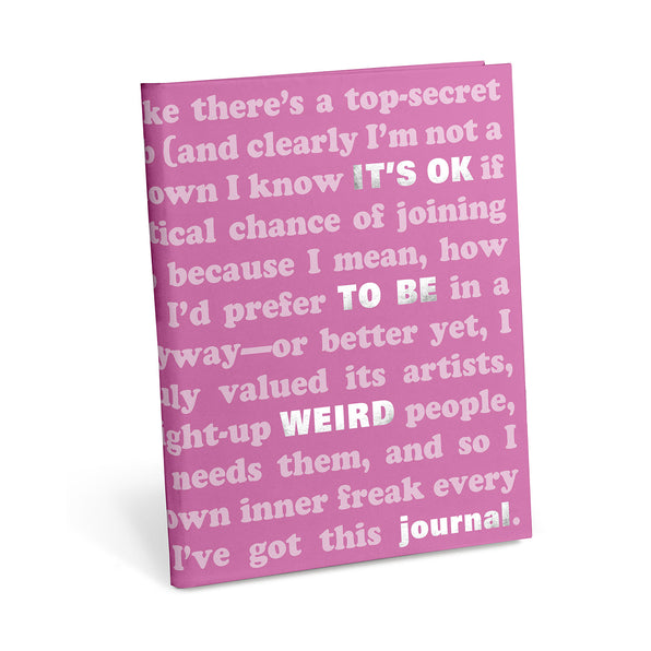 Knock Knock It's OK to Be Weird Journal Paperback Lined Notebook - Knock Knock Stuff SKU 50193