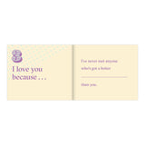 Knock Knock I Love You Because … Fill in the Love® Book - Knock Knock Stuff SKU 