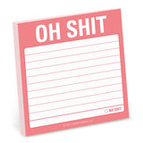 Knock Knock Oh Shit Sticky Notes Adhesive Paper Notepad - Knock Knock Stuff SKU 12482