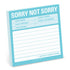 Knock Knock Sorry Not Sorry Sticky Notes Adhesive Paper Notepad - Knock Knock Stuff SKU 12480