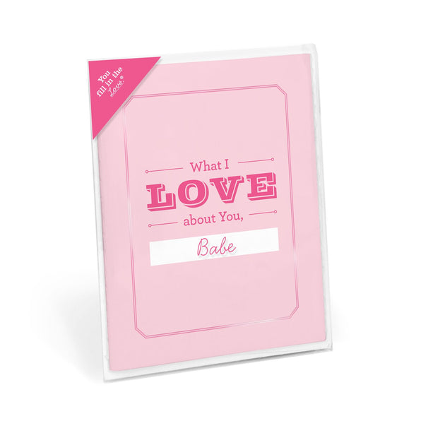 Knock Knock What I Love About You Fill in the Love® Card Booklet Set of Greeting Cards - Knock Knock Stuff SKU 29034