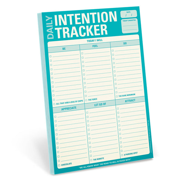 Knock Knock Daily Intention Tracker Pad Paper Notepad - Knock Knock Stuff SKU 12270