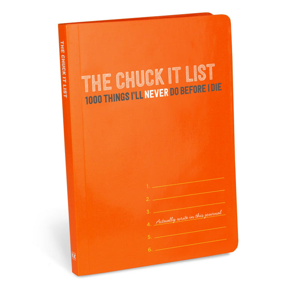 Knock Knock The Chuck It List Journal Paperback Lined Notebook - Knock Knock Stuff SKU 50067