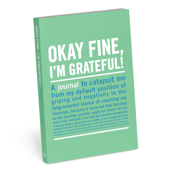 Knock Knock Okay Fine, I'm Grateful Mini Inner-Truth® Journal Paperback Lined Notebook - Knock Knock Stuff SKU 50145
