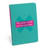 Knock Knock I'll Never Write in This Journal Journal Paperback Lined Notebook - Knock Knock Stuff SKU 50085