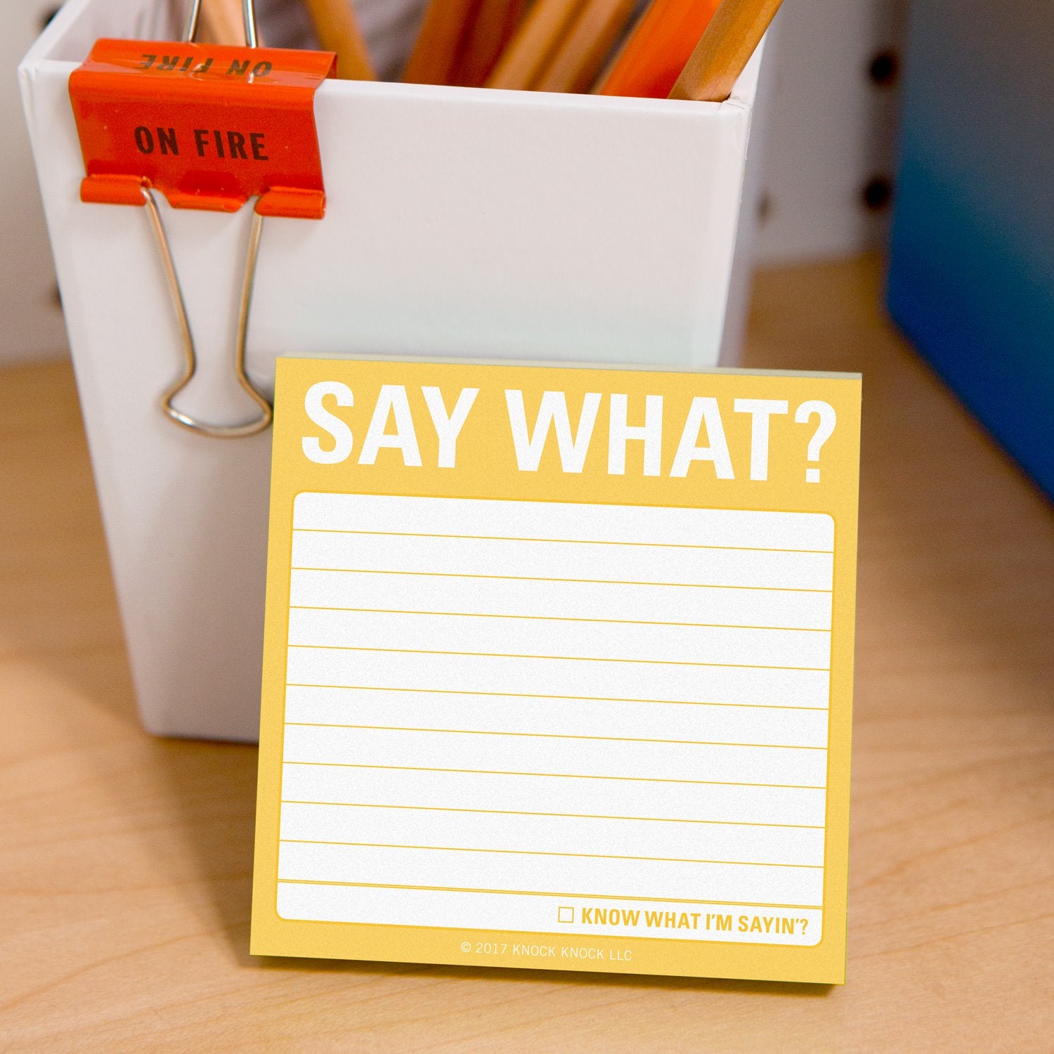 Knock Knock Say What? Sticky Notes - Knock Knock Stuff SKU 