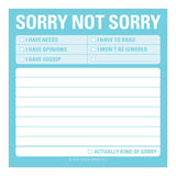 Knock Knock Sorry Not Sorry Sticky Notes - Knock Knock Stuff SKU 