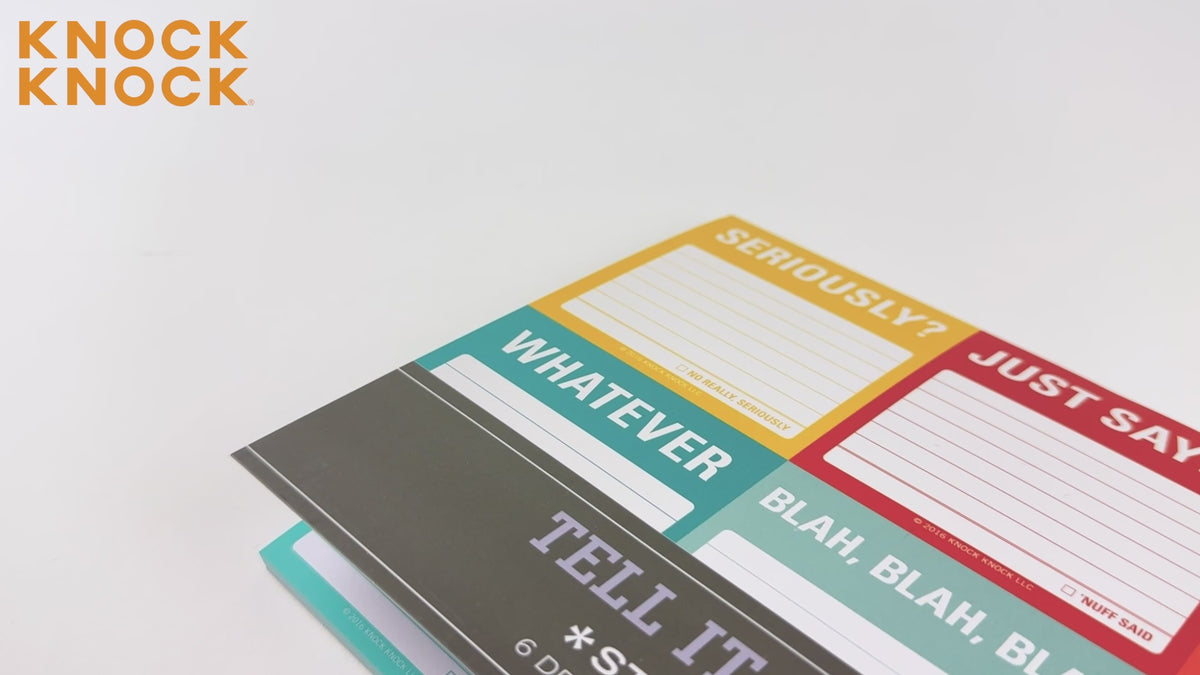 Knock Knock Tell It Like It Is Sticky Notes Packet