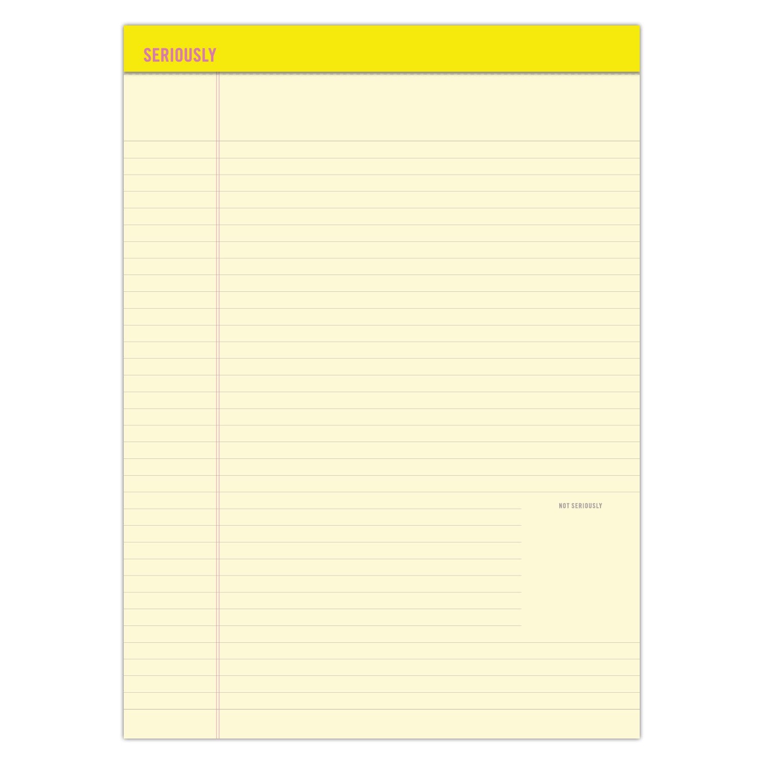 Knock Knock Seriously Lined Pad (Large) - Knock Knock Stuff SKU 13025