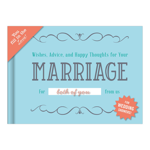 Knock Knock Wishes, Advice, and Happy Thoughts for Your Marriage Wedding Shower Fill in the Love® Book - Knock Knock Stuff SKU 