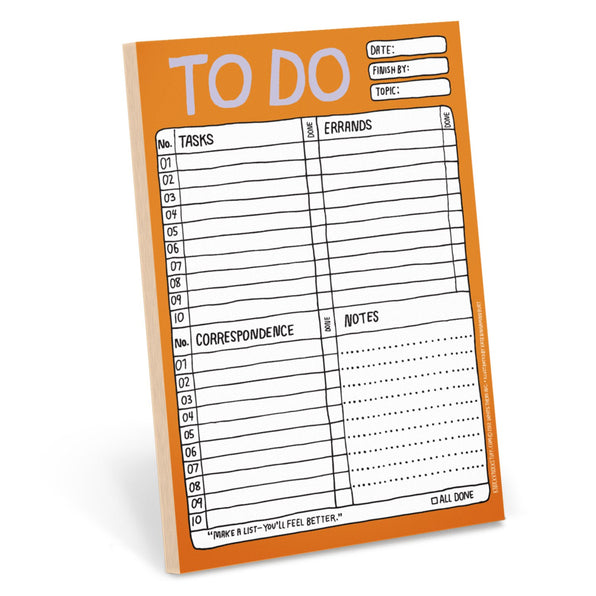 Knock Knock Hand-Lettered To Do Pad Paper To Do List Notepad - Knock Knock Stuff SKU 12253
