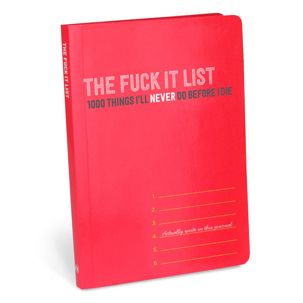 Knock Knock The Fuck It List Journal Paperback Lined Notebook - Knock Knock Stuff SKU 50066