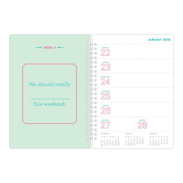 Knock Knock What I Love About You Each Week, All Year Long Fill in the Love® 2018 Weekly Calendar - Knock Knock Stuff SKU 