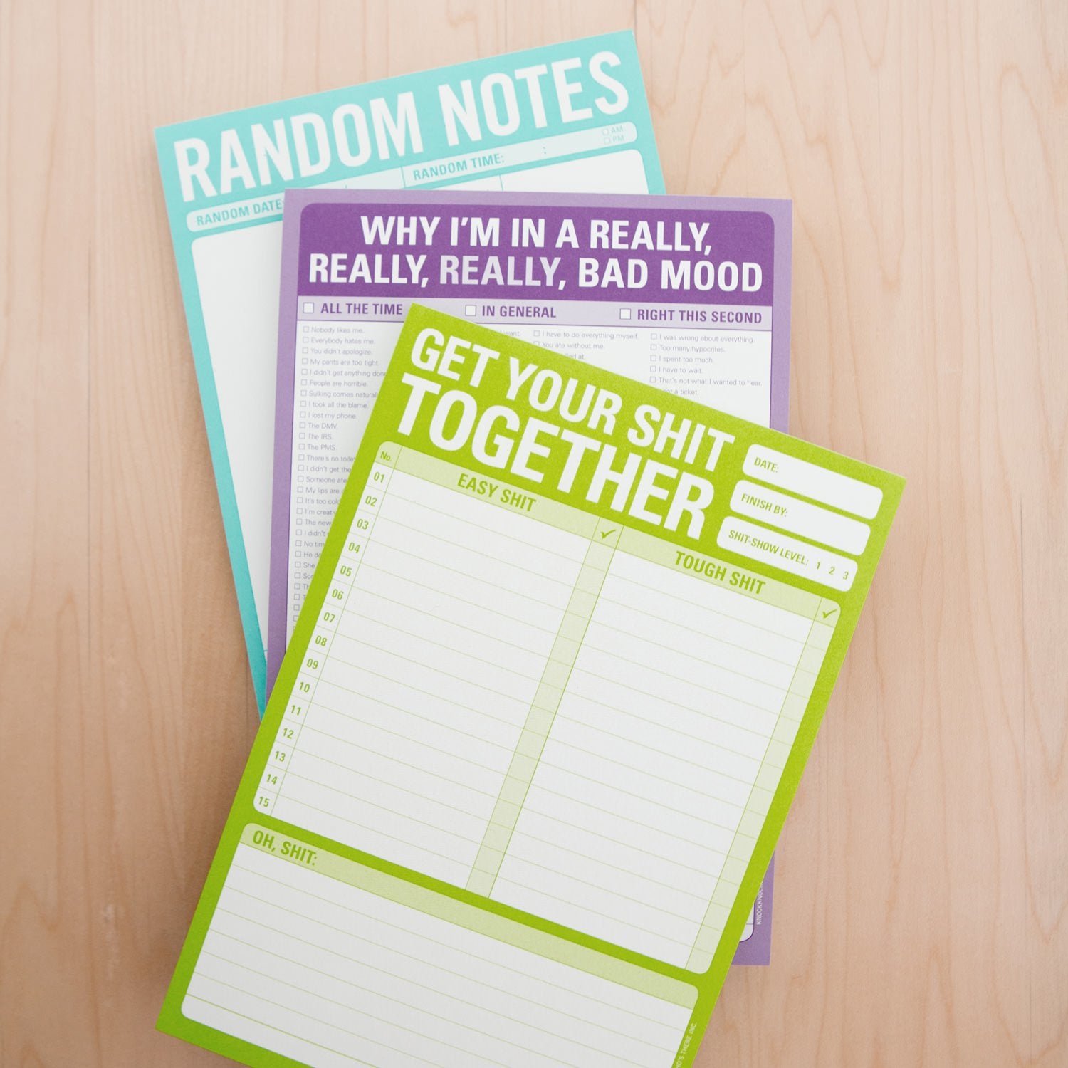 Knock Knock Paper Voodoo Note Pad - Anxiety Gone