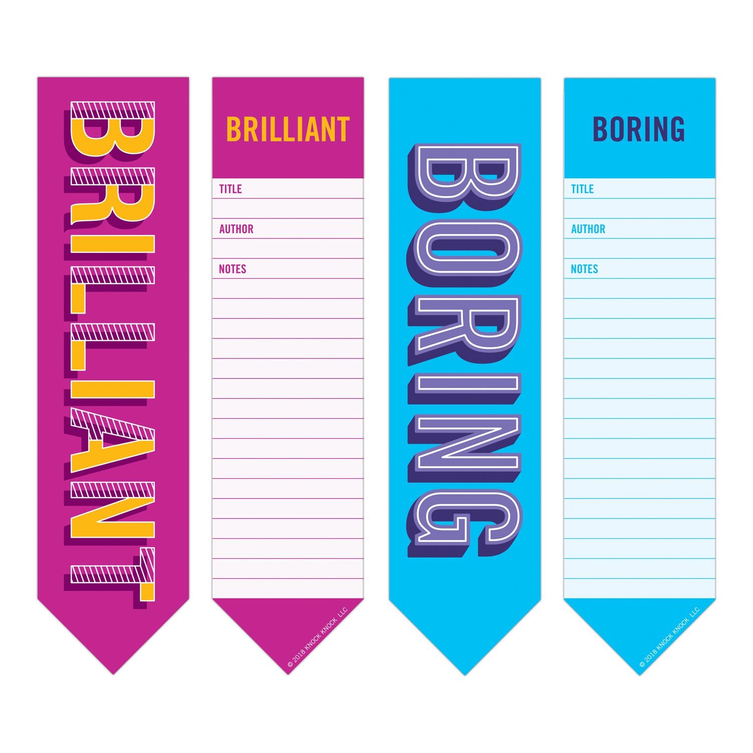Knock Knock Highbrow/Lowbrow 2-in-1 Bookmark Pads — Wordsworth Books