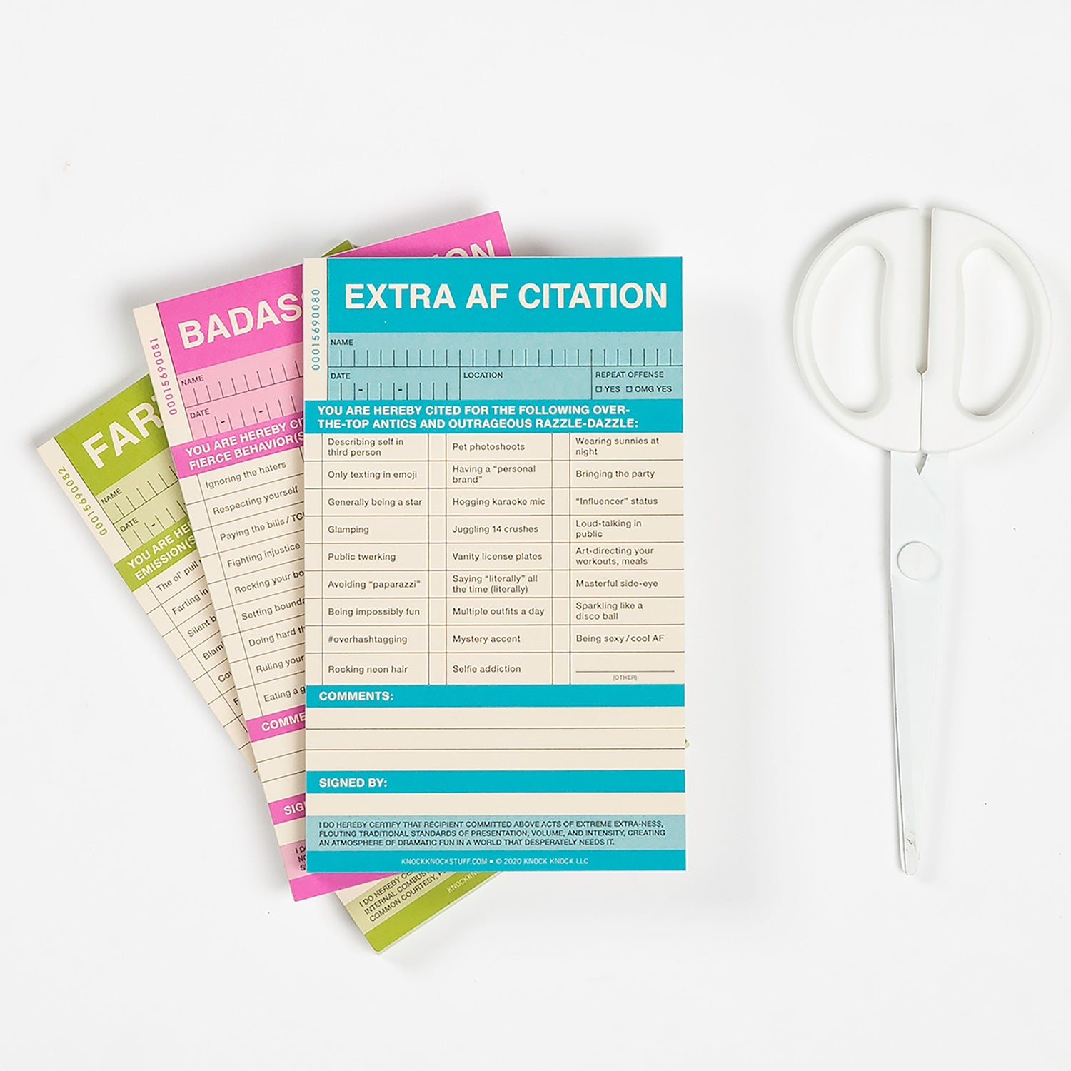 Knock Knock Extra AF Sticky Citation Pad - Knock Knock Stuff SKU 