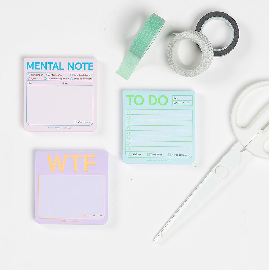Mental Note Sticky Notes (Pastel Version) | Knock Knock
