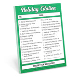 Knock Knock Holiday Citation Nifty Note Paper Notepad - Knock Knock Stuff SKU 12133