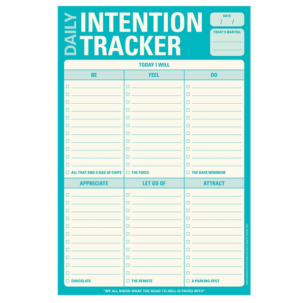 Knock Knock Daily Intention Tracker Pad - Knock Knock Stuff SKU 