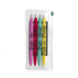 Knock Knock Write on Pen Set (Write On, The Write Stuff, Write Away, Write or Wrong) - Knock Knock Stuff SKU 