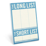 Knock Knock The Long / Short List Pad Paper Notepad - Knock Knock Stuff SKU 12251