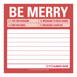 Knock Knock Be Merry Sticky Notes - Knock Knock Stuff SKU 