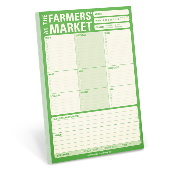 Knock Knock Farmers’ Market Pad Paper Notepad - Knock Knock Stuff SKU 12240