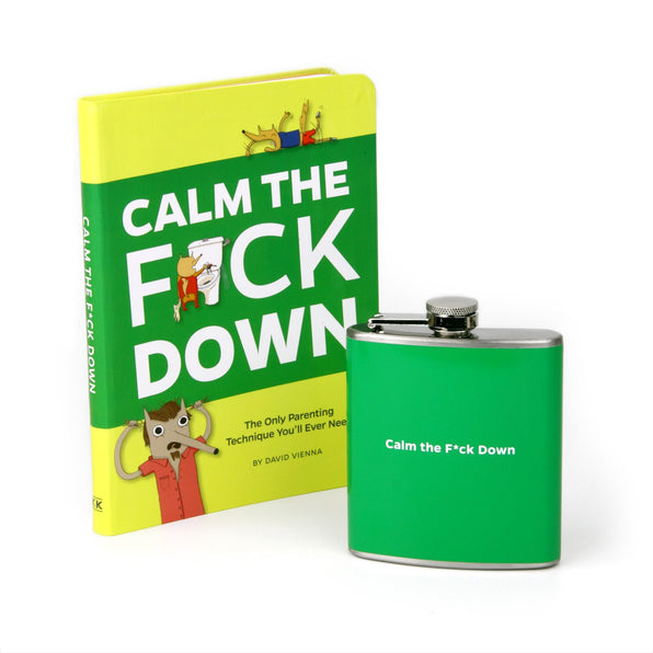 Knock Knock Calm the F*ck Down Flask - Knock Knock Stuff SKU 