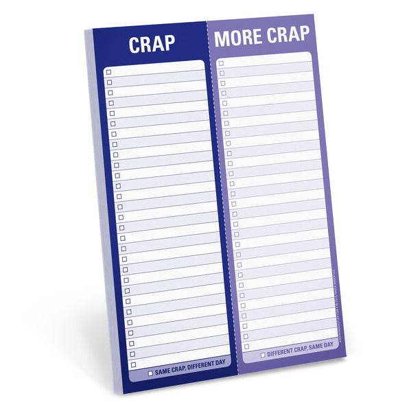 Knock Knock Crap / More Crap Perforated Pad Paper Notepad - Knock Knock Stuff SKU 11994