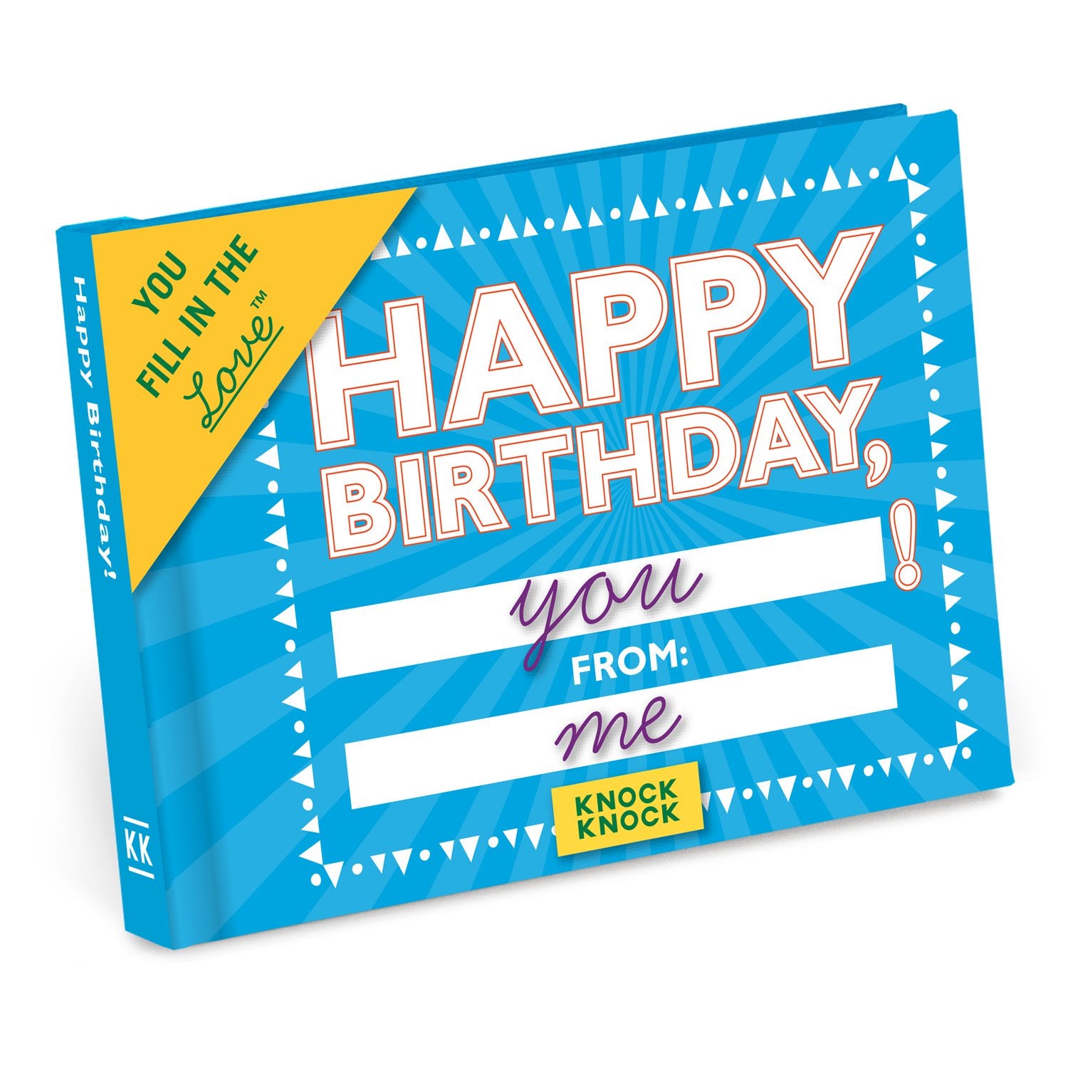 Knock Knock Happy Birthday Fill in the Love® Book Fill-in-the-Blank Love about You Book - Knock Knock Stuff SKU 50087