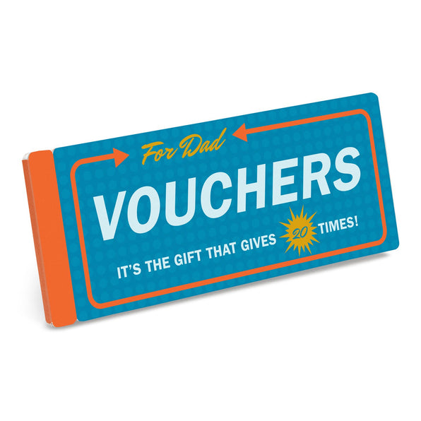 Knock Knock Vouchers for Dad Bound Paper Card IOU Coupons - Knock Knock Stuff SKU 10128
